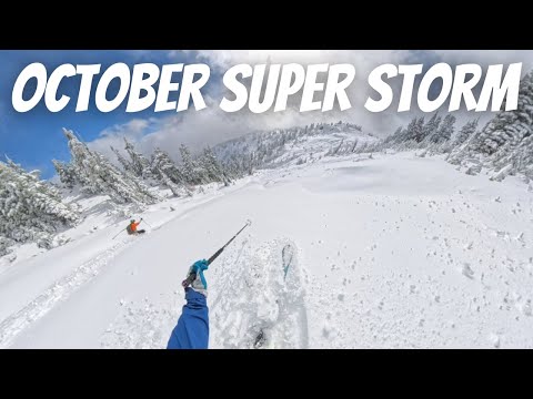 Видео: Самый снежный октябрь в Британской Колумбии?! Супершторм в Уистлере, катание на лыжах