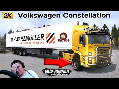 Видео: Volkswagen Constellation Честный Обзор мода Spintires MudRunner