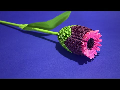 Видео: Как сделать красивый цветок Бодяк (Чертополох, будяк) [МОДУЛЬНОЕ ОРИГАМИ]