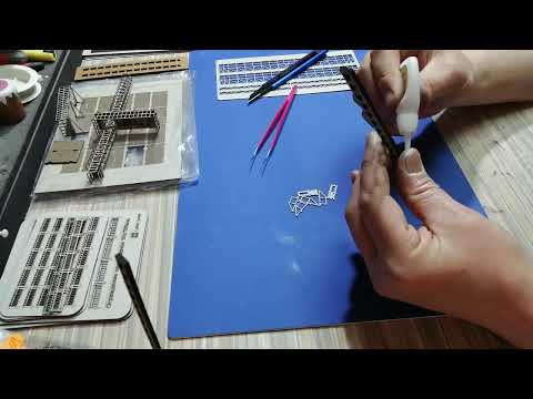 Видео: Ригель жёсткой поперечены с опорами для макета.