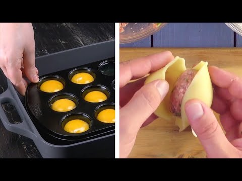 Видео: Разложи Белки и Желтки по Формочкам! 10 Супер-Идей для Праздничных Закусок