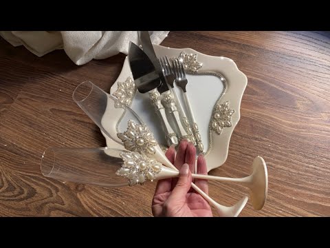 Видео: Свадебные бокалы 🥂🍾. DIY Wedding accessories 🥂🍾