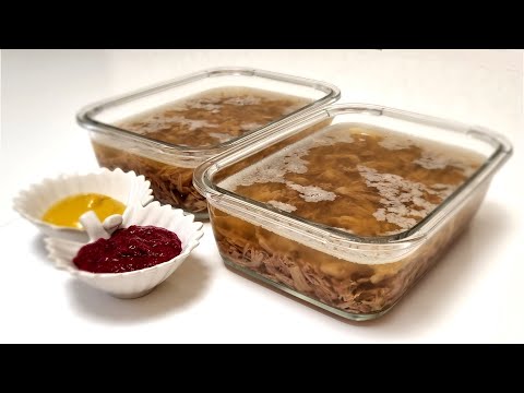 Видео: Обещанный холодец с индюшиными шейками/Turkey neck jellied meat