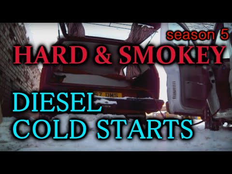 Видео: S5E6. HARD and SMOKEY DIESEL COLD STARTS on WASTE OIL compilation! Запуск дизеля на отработке.