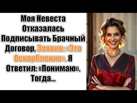 Видео: Моя Невеста Отказалась Подписывать Брачный Договор, Заявив: «Это Оскорбление». Я Ответил: «Понимаю..