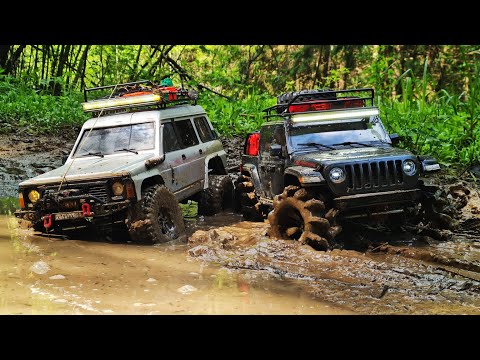 Видео: ТРАКТОРА РЕШАЮТ! ... Этот JEEP почти НЕПОБЕДИМ на бездорожье! PATROL уже не тот ... RC OFFroad 4x4