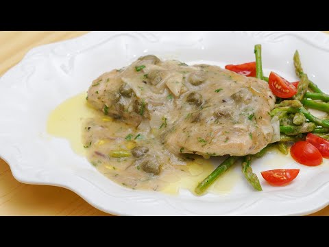 Видео: Курица с каперсами и спаржей — быстро, на одной сковороде