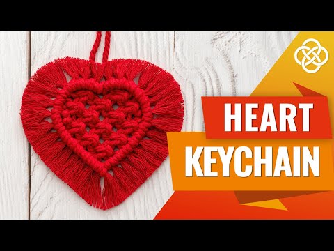 Видео: Брелок в форме сердца | DIY | Урок макраме