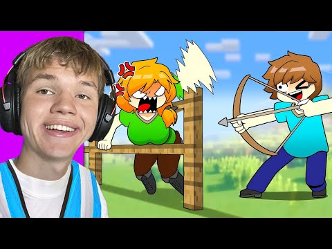 Видео: Реакция на Minecraft Аниме! (Смешная Анимация)
