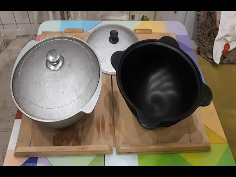 Видео: КАЗАН ЧУГУННЫЙ СРАВНЕНИЕ С АЛЮМИНИЕВЫМ КАЗАНОМ ПОДГОТОВКА И ПЕРВЫЙ ПЛОВ В ЧУГУНЕ #ПЛОВ #ВКУСНЫЙПЛОВ