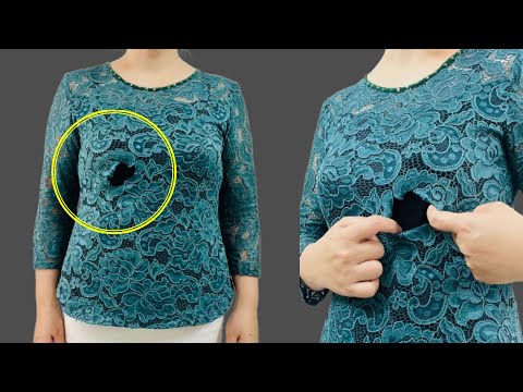 Видео: Кружево порвалось? Не выбрасывайте его пока! Я покажу вам, как его починить,не добавляя лишней ткани