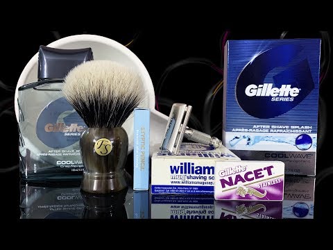 Видео: 💈 Бритье: Frank Shaving, Gillette TECH 1965, Pereira Shavery, Nacet, Feather Artist DX