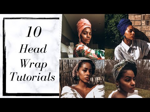Видео: 10 уроков по завязыванию повязки на голову для натуральных волос || Классическое хранение