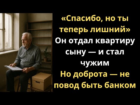 Видео: Сын сказал: “Ты нам не нужен”. Но квартира была куплена на мои деньги