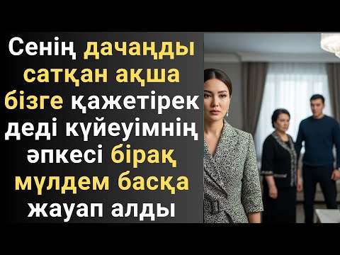 Видео: Сенің дачаңды сатқан ақша бізге қажетірек деді күйеуімнің әпкесі, бірақ мүлдем басқа жауап алды