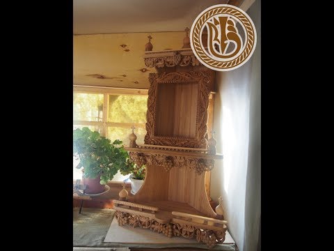 Видео: Wood carving. Домашний угловой иконостас