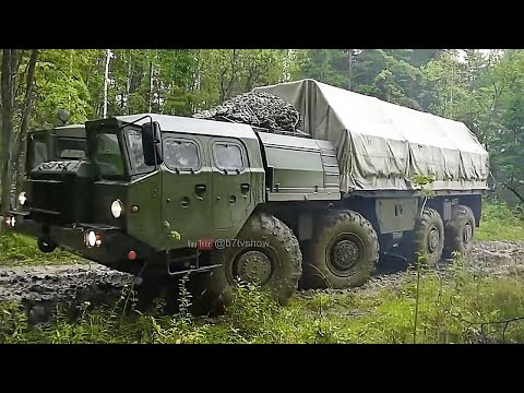 Видео: Опасный экстремальный водитель внедорожника! Камаз, Краз, МАЗ, Урал, Штайр в любой суровой местности