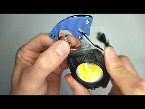 Видео: Фонарь зажигалка W5147 white+yellow+red, Li Ion Аккумулято, Магнит, Карабин, Свисток, ЗУ Type C