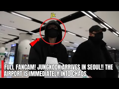 Видео: 🔴 ПОЛНЫЙ ФАНКАМ | Чонгук ПРИБЫЛ в Сеул! Аэропорт мгновенно ВЗОРВАЛСЯ от приветственных возгла