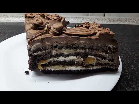 Видео: Дуже смачний та ніжний шоколадний торт з начинкою банана🍌 та персика🍑 ,який зробити зможе кожен🎂
