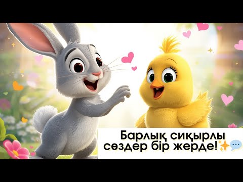 Видео: Сиқырлы сөздер әлемі! 🐰🐤 Мультфильм балаларға | Сәлем, Кешір, Рақмет ✨