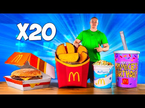 Видео: УВЕЛИЧИЛИ МЕНЮ McDonald’s в 20 раз /  Картофель По-Деревенски /  Роял Чизбургер / МакФлури …