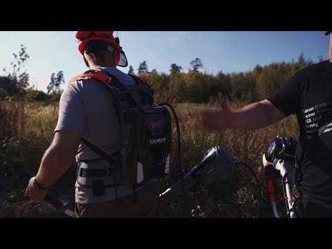 Видео: Мощные аккумуляторные косы Caiman: сравниваем с бензиновыми