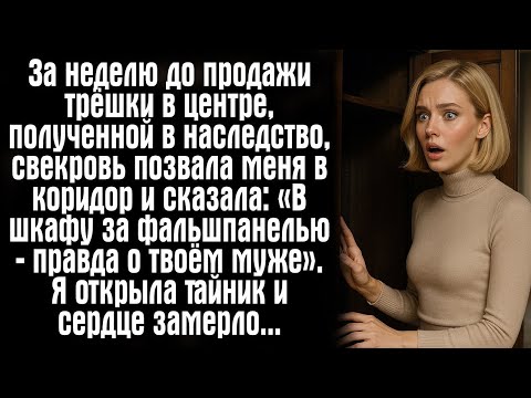 Видео: За неделю до продажи трёшки в центре, полученной в наследство, свекровь позвала меня в коридор..