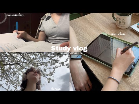 Видео: [Study vlog D-24] до экзаменов 24 дня, учу английский и польский, последняя неделя в школе 🏫 😭