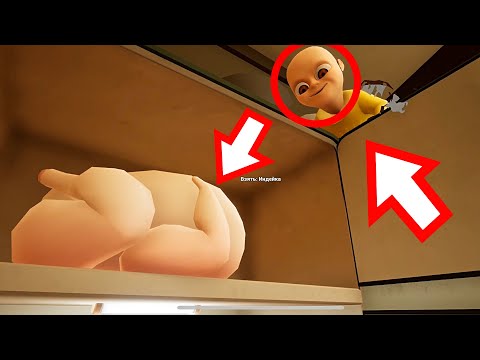 Видео: ЧТО ОН БУДЕТ ДЕЛАТЬ  ?! ЛЫСЫЙ ЗАСТРЯЛ В МАТРИЦЕ ?! ИГРА The Baby In Yellow
