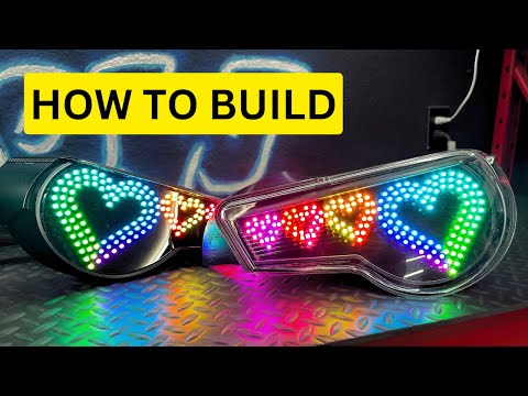 Видео: Изготовление задних фонарей RGB в форме сердца на заказ — BRZ