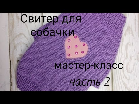 Видео: Свитер для собаки, мастер-класс часть 2