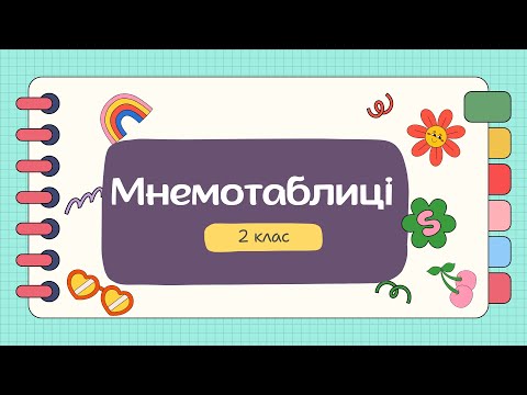 Видео: Мнемотаблиці 9 тиждень
