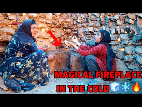 Видео: Бездомная мать построила волшебный камин, чтобы бороться со снегом зимой