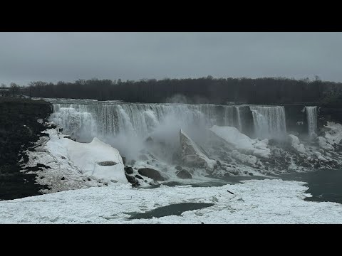 Видео: Ниагарский водопад) Приехал из теплой Флориды на границу с Канадой #америка #сша #ниагарскийводопад