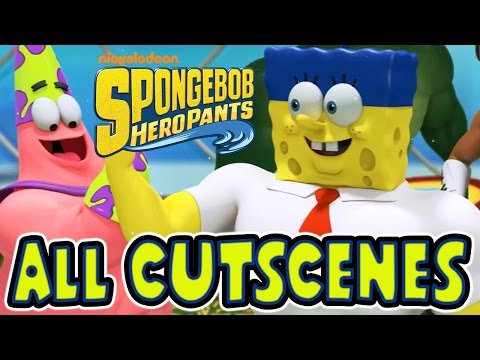 Видео: Spongebob Heropants Все сцены | Полный игровой фильм (X360, VITA)