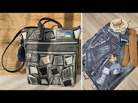 Видео: Невероятная идея использования джинсовых лоскутов/50 оттенков черного и серого