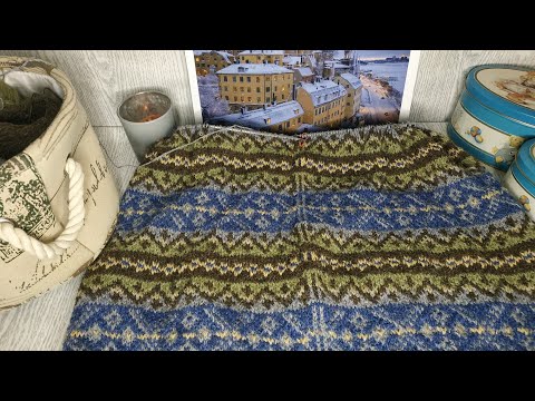 Видео: Часть 3. Очень простой жаккардовый узор// Дошла до пройм, что дальше?