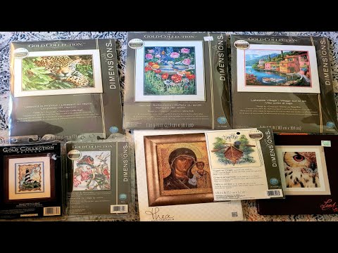 Видео: Мои запасы наборов для вышивки крестиком. Продолжаем разбор запасов. Dimensions, 2 ч.