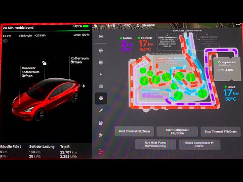 Видео: TESLA-прогрев батареи и контроль систем в режиме СЕРВИС ! Тепловой насос в работе, вне конкуренции