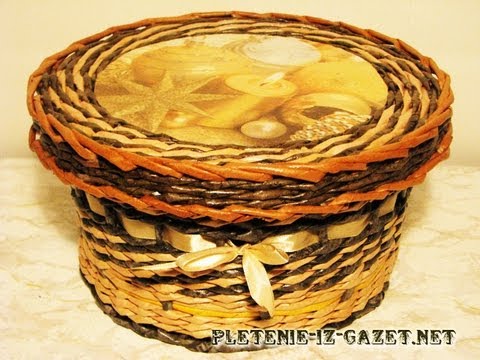 Видео: ▬► Декупаж на плетёных изделиях. Часть 1.