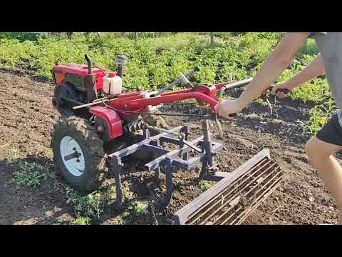 Видео: Мотоблок Forte HSD1G-81 и самодельный культиватор. Первое испытание.