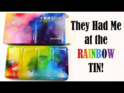 Видео: Обзор набора акварельных красок Paul Rubens 48! Красивая радужная банка, но хорошие ли краски?