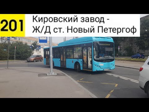 Видео: Автобус 201. Кировский завод - Ж/Д ст. Новый Петергоф