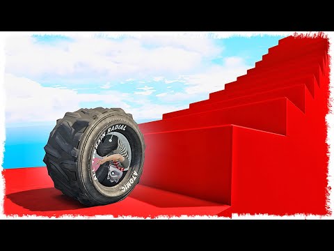 Видео: КАК ДАЛЕКО ЗАЕДЕТ КОЛЕСО??? ЛЕСТНИЦА В GTA ONLINE!!!