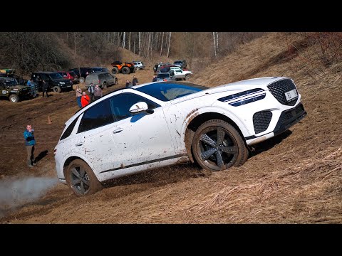 Видео: ЧТО ТЫ ТАКОЕ? Новый GENESIS и RANGE ROVER против KIA, CARIB, Subaru и VW на бездорожье