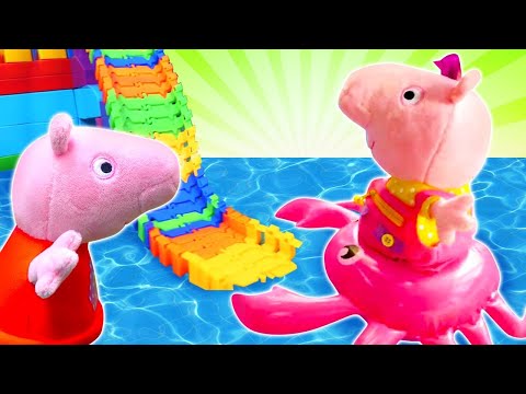 Видео: Свинка Пеппа на отдыхе - Сборник видео для детей - Мягкие игрушки и игры для малышей