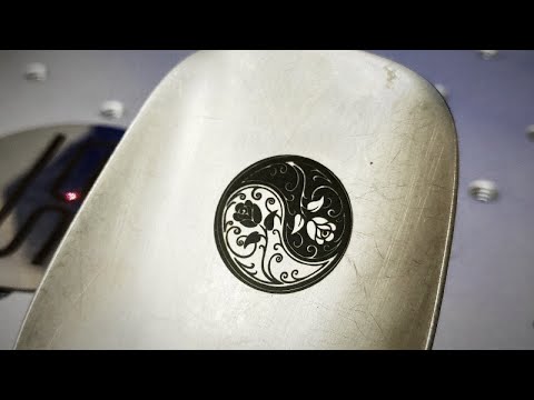 Видео: Титан - гравировка титановых ложек. MAX 20L F160 тест.
