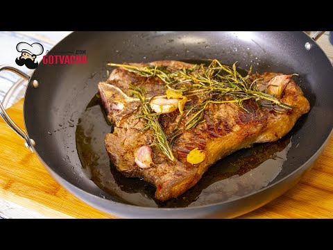 Видео: T-bone steak | Пържим, печем, вкусваме и ... ревем! Перфектната пържола!