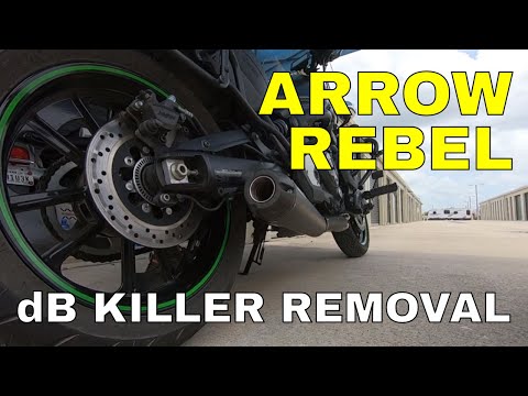 Видео: Снятие и сравнение звука выхлопной системы Arrow Rebel dB Killer Baffle — Kawasaki Vulcan S 650